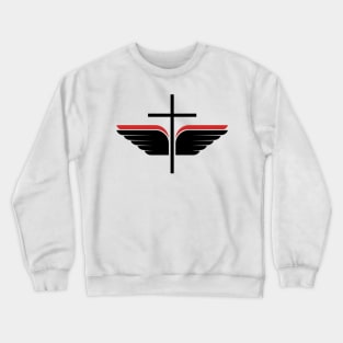 Cross of Jesus Christ and wings - a symbol of the Spirit Crewneck Sweatshirt